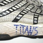 Jonathan Evans Tennessee Titans Training Worn & Signed Gray & Black Nike Air Pegasus Sneakers
