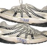 Jonathan Evans Tennessee Titans Training Worn & Autographed Gray & Black Nike Air Pegasus Sneakers