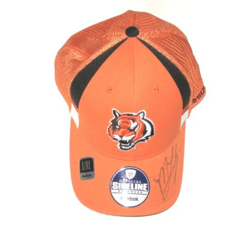 Marlon Lucky Sideline Worn & Autographed Official Cincinnati Bengals Reebok Hat