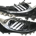 Jorrick Calvin Troy Trojans Game Worn & Signed Black, Silver & White Adidas Scorch Cleats