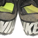 Thomas Mayo New York Jets 2013 OTA’s Worn & Signed Black & Silver Nike Vapor Elite Cleats