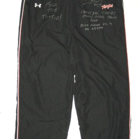 Dean Muhtadi Maryland Terrapins Travel Worn & Signed 2006 Champs Sports Bowl Official Under Armour 4XL Pants