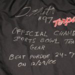 Dean Muhtadi Maryland Terrapins Travel Worn & Signed 2006 Champs Sports Bowl Official Under Armour 4XL Pants