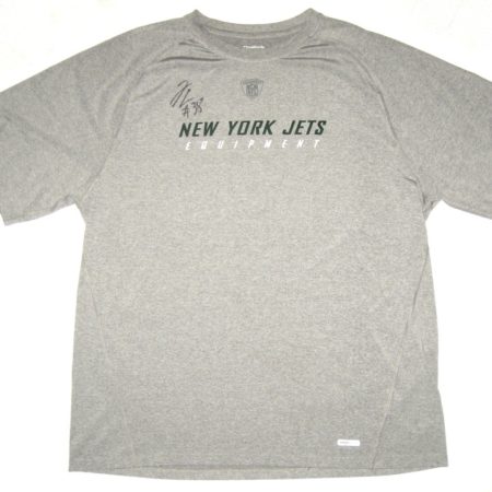John Conner Player Issued & Signed Official Gray New York Jets #38 Reebok 2XL Shirt