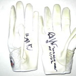 Bubba Ventrone Cleveland Browns Game Worn & Signed All White Gloves (Worn Vs. Steelers)
