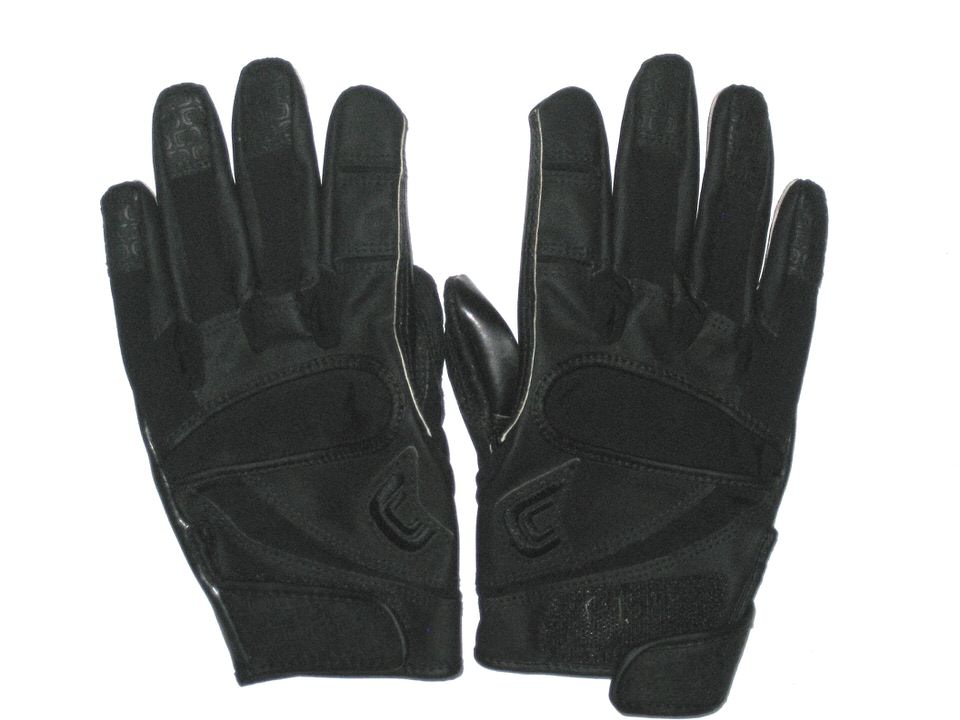 Brandon Whitaker Montreal Alouettes Practice Worn & Autographed Black Cutters Gloves - Several Inscriptions!