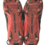 Dean Muhtadi Maryland Terrapins Game Worn & Signed Black & Red Under Armour Cleats - Worn for 1st Career Start & Sack!