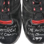 Dean Muhtadi Maryland Terrapins Game Worn & Signed Black & Red Under Armour Cleats - Worn for 1st Career Start & Sack!