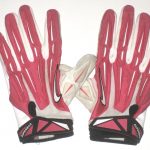 Garrett McIntyre New York Jets Game Worn & Signed Pink & White Breast Cancer Awareness Nike Superbad Gloves