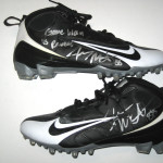 Jeron Mastrud Miami Dolphins Rookie Game Worn & Signed Black & White Nike Speed Cleats - Worn Vs Baltimore Ravens!!!!