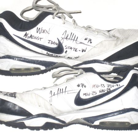 Jeff Hansen Montana State Bobcats Game Used & Signed Nike Turf Shoes - Worn In Wins Vs Northern Arizona and Idaho State!!