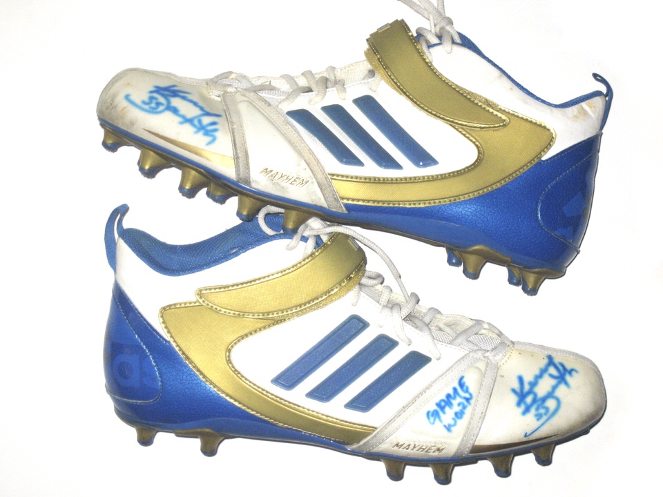 blue and gold adidas cleats