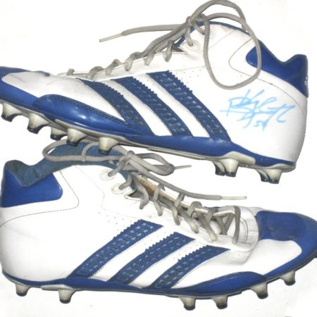 Kyle Bosworth UCLA Bruins Game Used & Signed White & Blue Adidas Cleats - Worn In 17-6 Win Vs Rival USC!!
