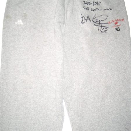 Gabe Carimi Player Issued & Signed Wisconsin Badgers Football #68 Cold Weather Adidas Sweatpants