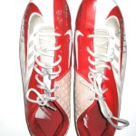 Quron Pratt Rutgers Scarlet Knights Game Worn & Signed Red & White Nike Cleats - Image 2