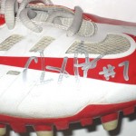 Quron Pratt Rutgers Scarlet Knights Game Worn & Signed Red & White Nike Cleats - Image 5