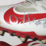 Quron Pratt Rutgers Scarlet Knights Game Worn & Signed Red & White Nike Cleats - Image 6