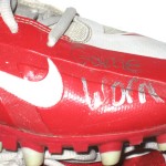 Quron Pratt Rutgers Scarlet Knights Game Worn & Signed Red & White Nike Cleats - Image 7