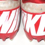 Quron Pratt Rutgers Scarlet Knights Game Worn & Signed Red & White Nike Cleats - Image 9