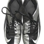 Johnny Millard Cal Poly Mustangs Game Worn & Signed Black & Silver Nike Cleats - Image 2