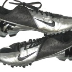 Johnny Millard Cal Poly Mustangs Game Worn & Signed Black & Silver Nike Cleats - Image 4