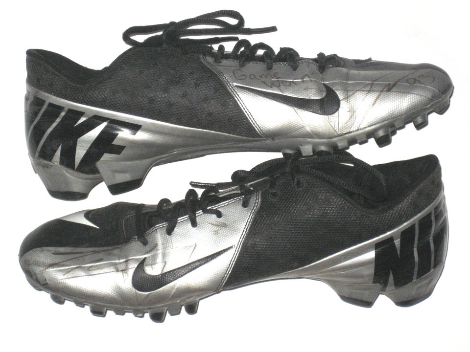 silver nike cleats