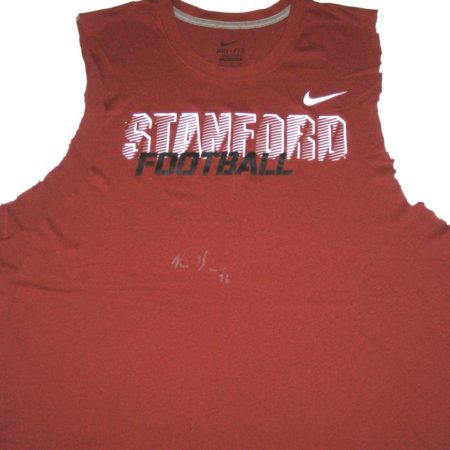 Kevin Danser 2014 NFL Pro Day Worn & Signed Stanford Cardinal Football Nike Shirt