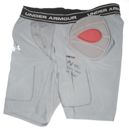 AJ Francis Maryland Terrapins Game Worn & Signed Gray Under Armour 3XL Compression Shorts