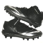 Garrett McIntyre New York Jets Game Worn & Signed Black & Silver Nike Superbad Pro Cleats