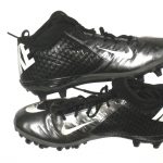 Garrett McIntyre New York Jets Game Worn & Signed Black & Silver Nike Superbad Pro Cleats - Image 2