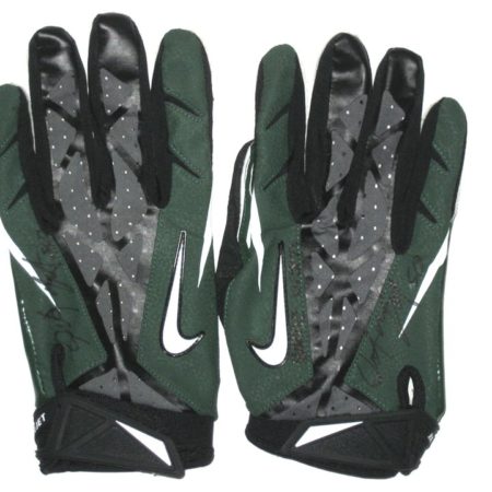 Garrett McIntyre New York Jets Game Worn & Signed Nike Gloves