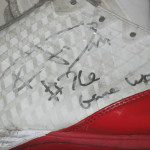 RJ Dill Rutgers Scarlet Knights Game Worn & Signed Red & White Nike Cleats - Image 6