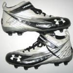 John Moffitt Wisconsin Badgers Game Worn & Signed "2011 Senior Bowl" Under Armour Cleats