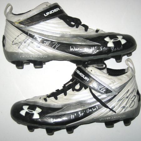 John Moffitt Wisconsin Badgers Game Worn & Signed "2011 Senior Bowl" Under Armour Cleats