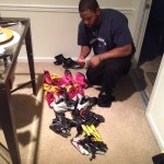 Darrel Young Washington Redskins Game Worn & Signed Black Cutters Gloves - Image 5