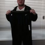 Sean Lissemore with Training Worn Official Blue San Diego Chargers #98 Nike Dri-Fit Sweatpants