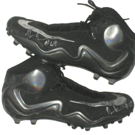 Shawn Lauvao Arizona State Sun Devils Game Worn & Signed Black & Silver Nike Cleats