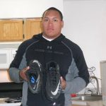 Shawn Lauvao with Arizona State Sun Devils Game Used & Signed Black & Silver Nike Cleats