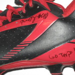 Travis Ivey Maryland Terrapins Game Worn & Signed Red & Black Under Armour Cleats - Image 5