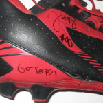Travis Ivey Maryland Terrapins Game Worn & Signed Red & Black Under Armour Cleats - Image 4