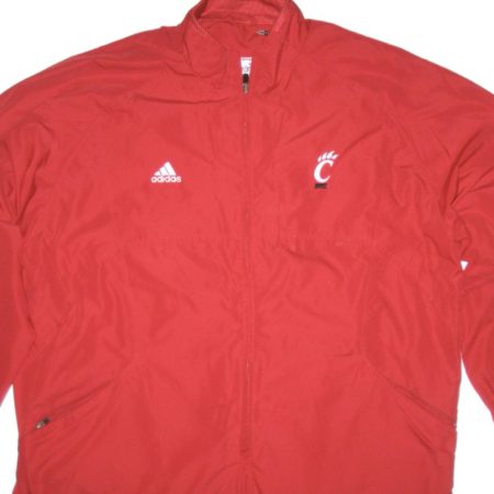 Brendon Kay Travel Worn Official Cincinnati Bearcats 2009 Fedex Orange Bowl Adidas Zip-Up Jacket