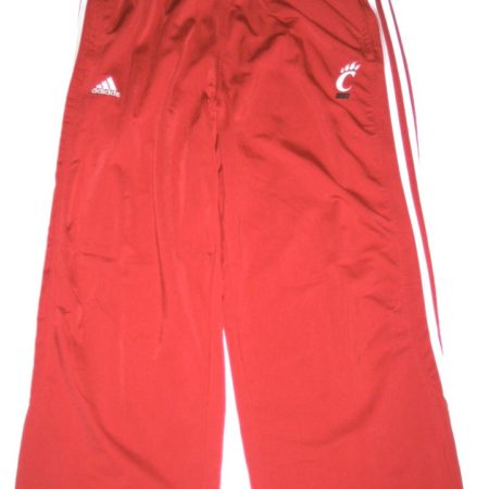 Brendon Kay Travel Worn Official Cincinnati Bearcats Adidas XL Sweatpants - Worn 2009 Orange Bowl Weekend!!