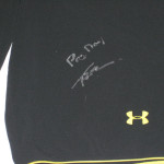 Tony Logan Maryland Terrapins 2012 Pro Day Worn & Signed Black & Yellow Under Armour XL Shorts - Image 2