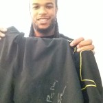 Tony Logan Maryland Terrapins 2012 Pro Day Worn & Signed Black & Yellow Under Armour XL Shorts - Image 6