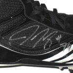John Moffitt Wisconsin Badgers Game Worn & Signed Black & White Adidas Scorch Cleats - Image 6