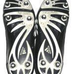 John Moffitt Wisconsin Badgers Game Worn & Signed Black & White Adidas Scorch Cleats - Image 12