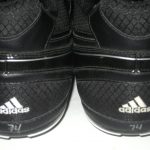 John Moffitt Wisconsin Badgers Game Worn & Signed Black & White Adidas Scorch Cleats - Image 11