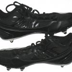 John Moffitt Wisconsin Badgers Game Worn & Signed Black & White Adidas Scorch Cleats
