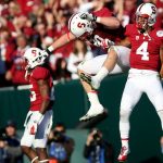 Josh Mauro Stanford Cardinal Game Used & Signed Black & Silver Nike Cleats - Worn In 2013 Rose Bowl Vs Wisconsin Badgers -Photo Match