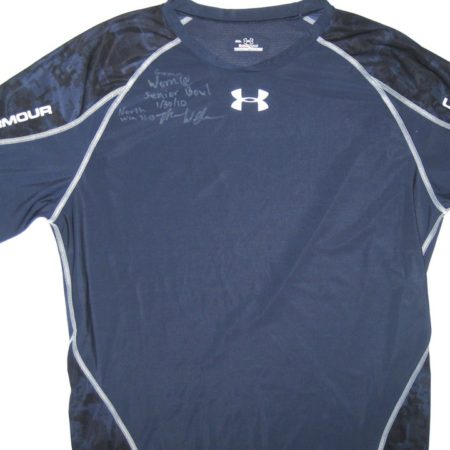 Thomas Welch Vanderbilt Commodores Game Used and Signed 2010 Senior Bowl Under Armour 3XL Shirt